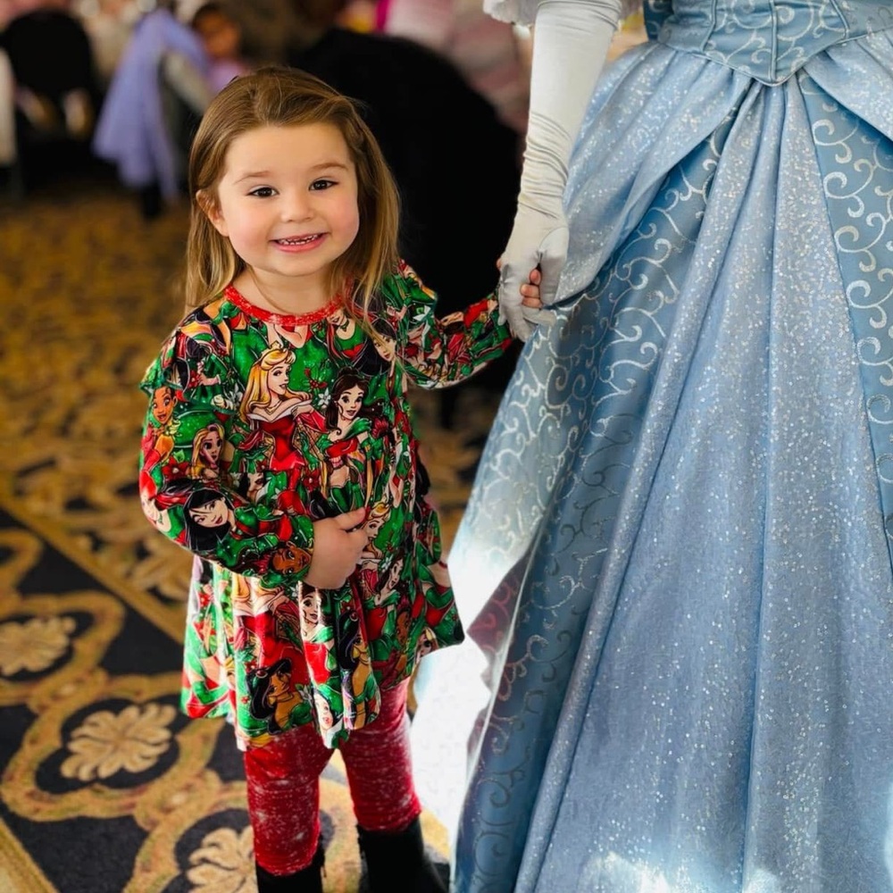 Disney Holiday Princess - 2 Piece Peplum & Legging Bamboo Set